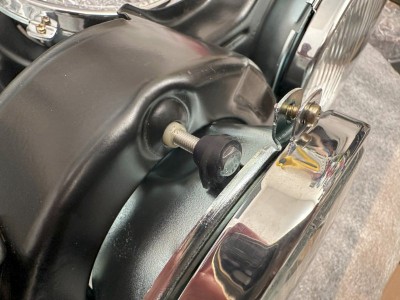 Scheinwerfer montiert